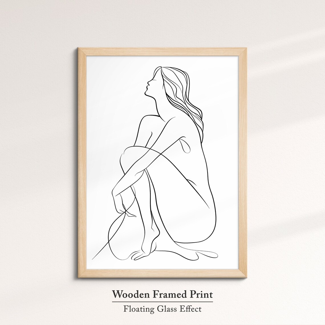 Seated Woman Profile Continuous Line Art Drawing Minimalist Wall Decor Poster - Image 6