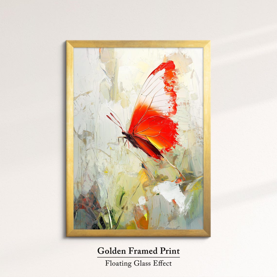 Colorful Butterfly Abstract Oil Painting Framed Print Framed Portrait Wall Art Poster Home Decor Interior Butterfly Lover Gift - Image 5