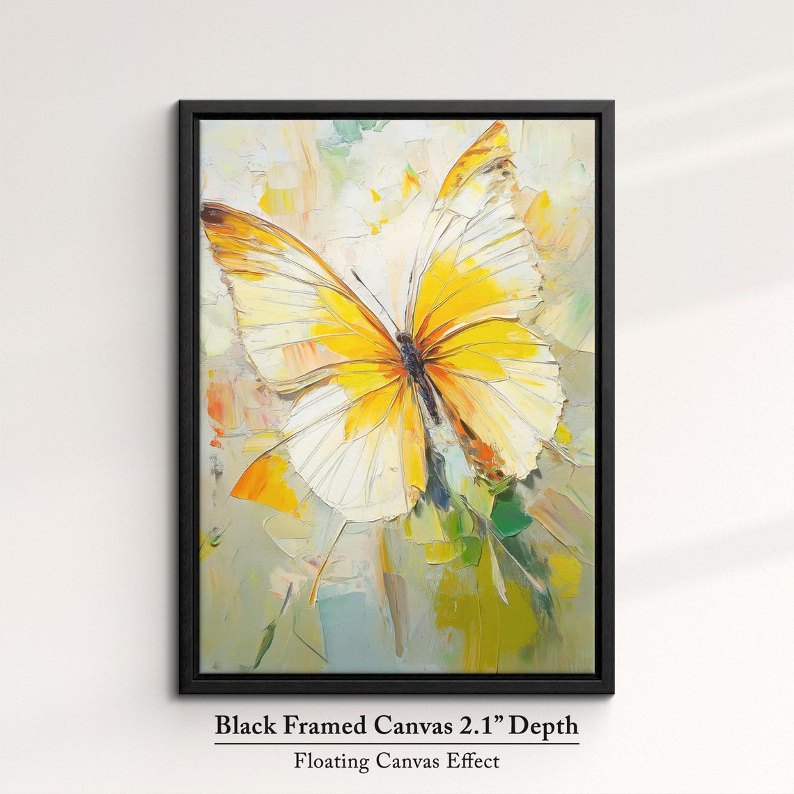Colorful Butterfly Abstract Oil Painting Framed Print Framed Portrait Wall Art Poster Home Decor Interior Butterfly Lover Gift - Image 2