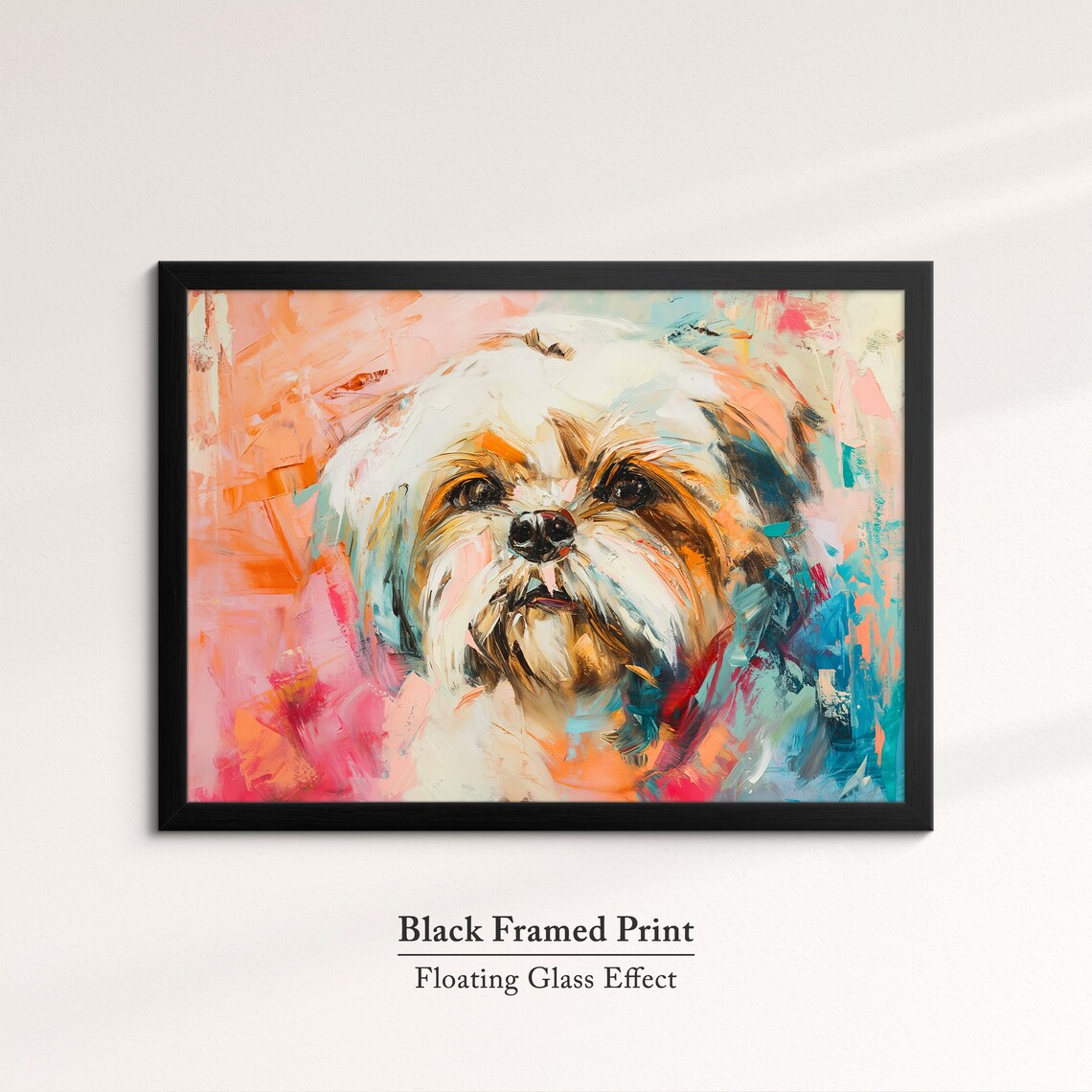 Shih Tzu Abstract Oil Painting, Dog Lover Art Print - Image 8