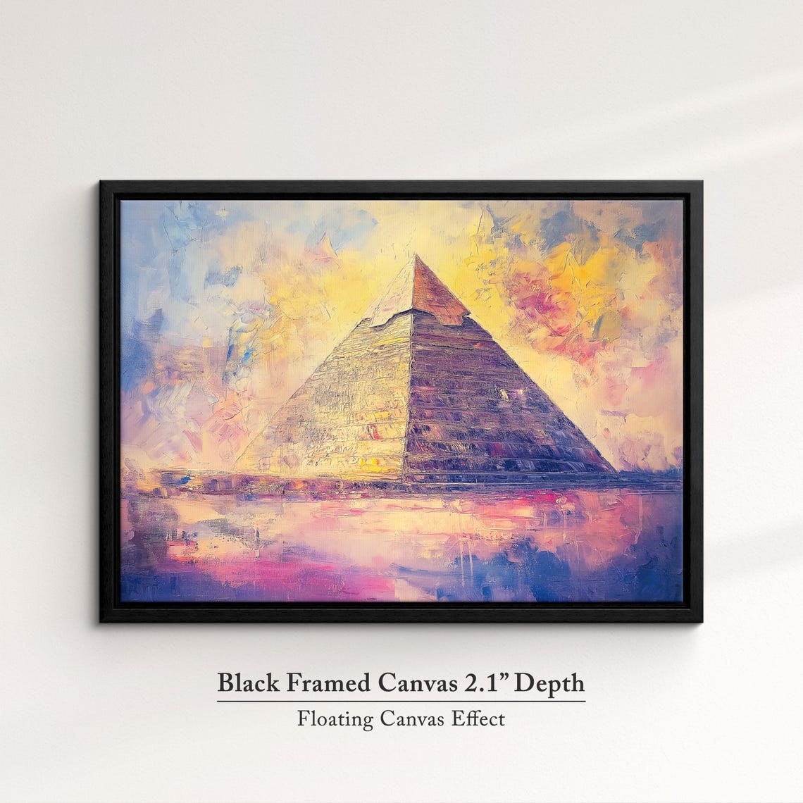 Great Pyramid Of Giza Sunset Abstract Oil Painting Egypt Desert Poster - Image 2