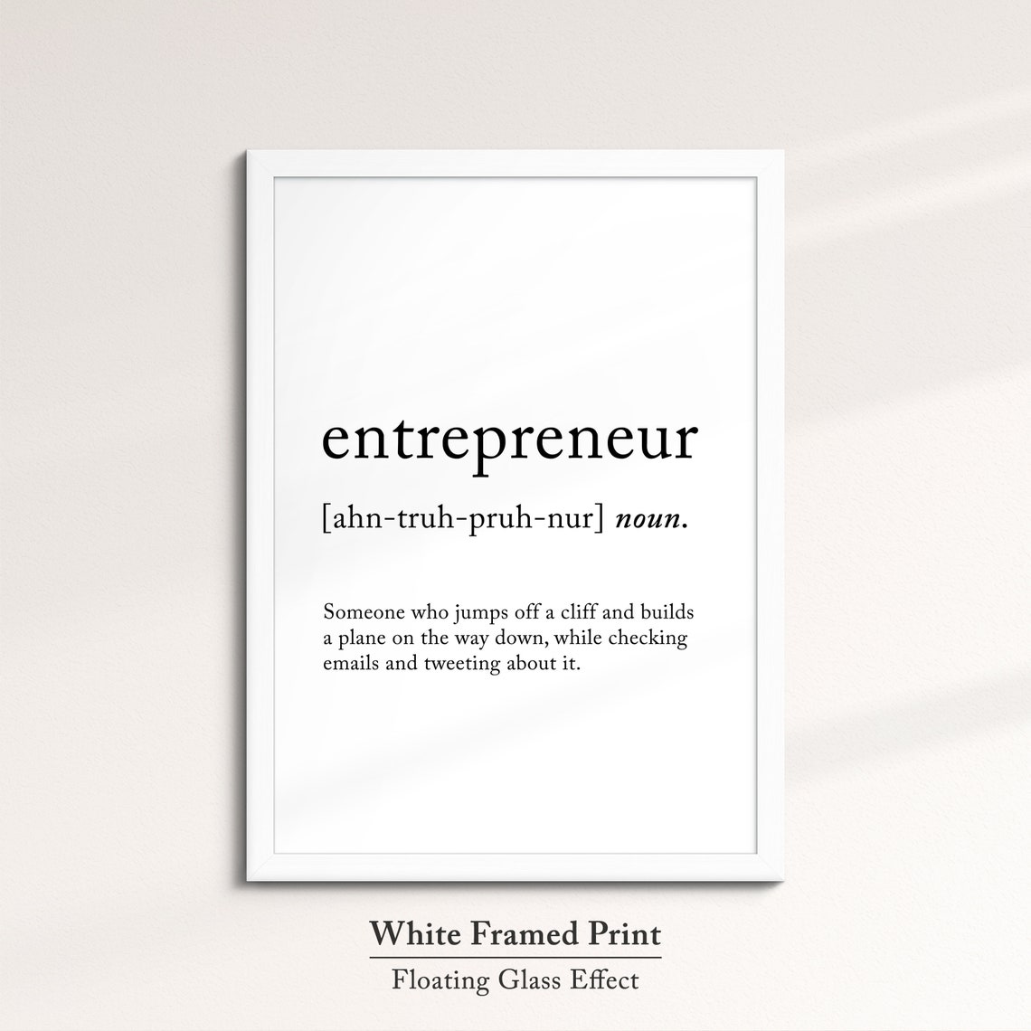 Entrepreneur Funny Dictionary Definition Quote Minimalist Poster Gift - Image 7