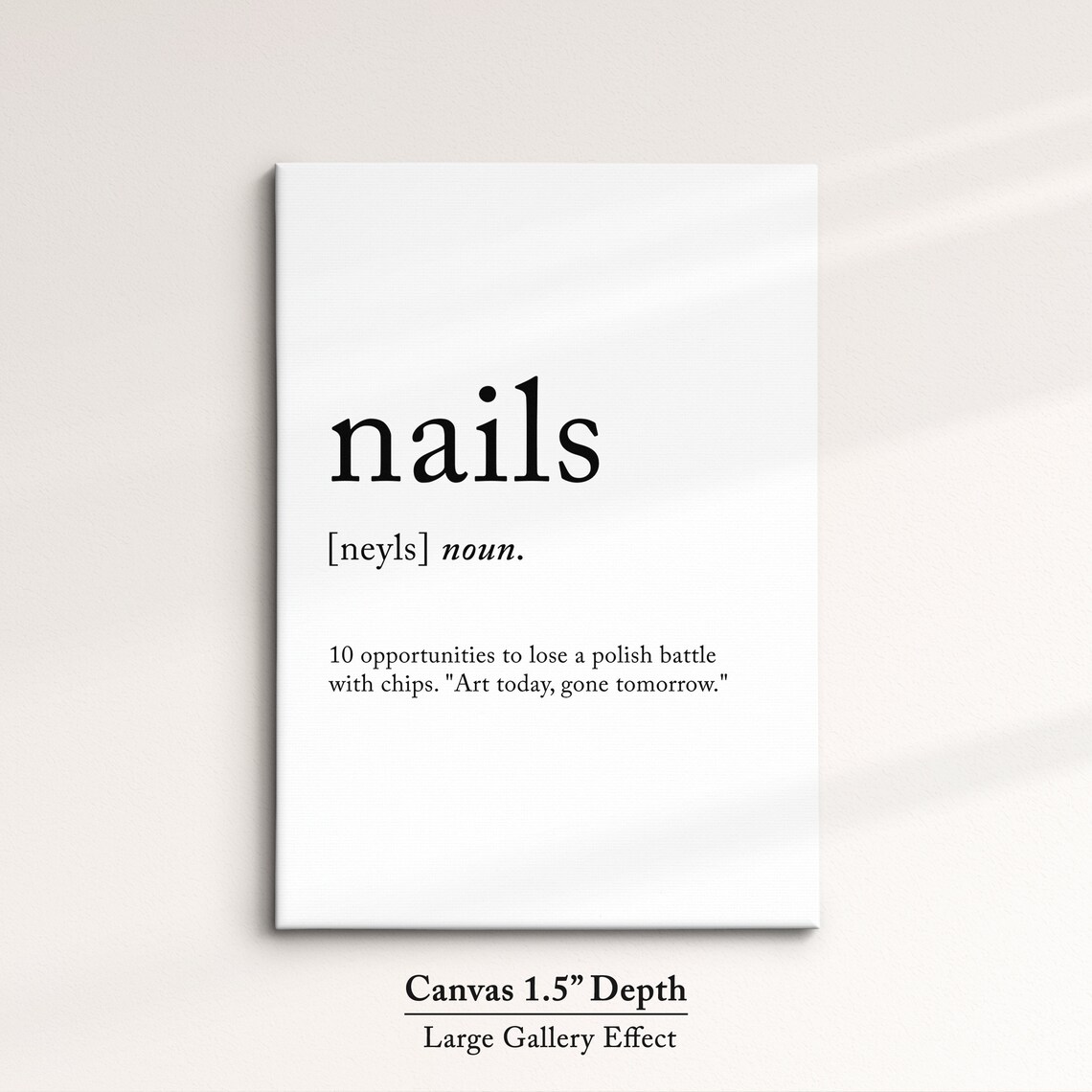 Nails Minimalist Definition Quote Word Art Framed Print Framed Female Wall Art Lady Poster Feminine Home Decor Gifts For Her - Image 2