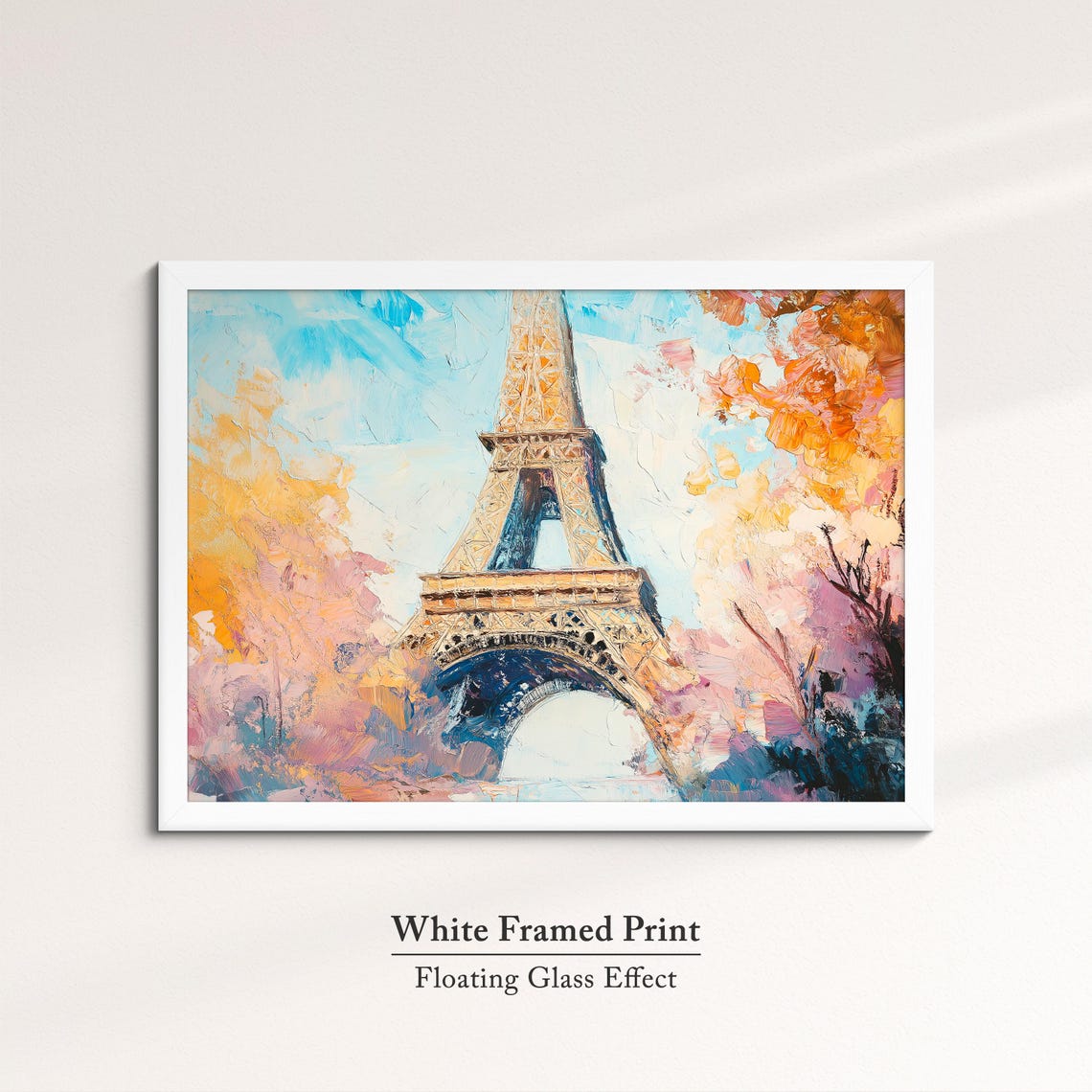 Eiffel Tower Paris Autumn Trees Vibrant Impressionist Travel Poster - Image 7