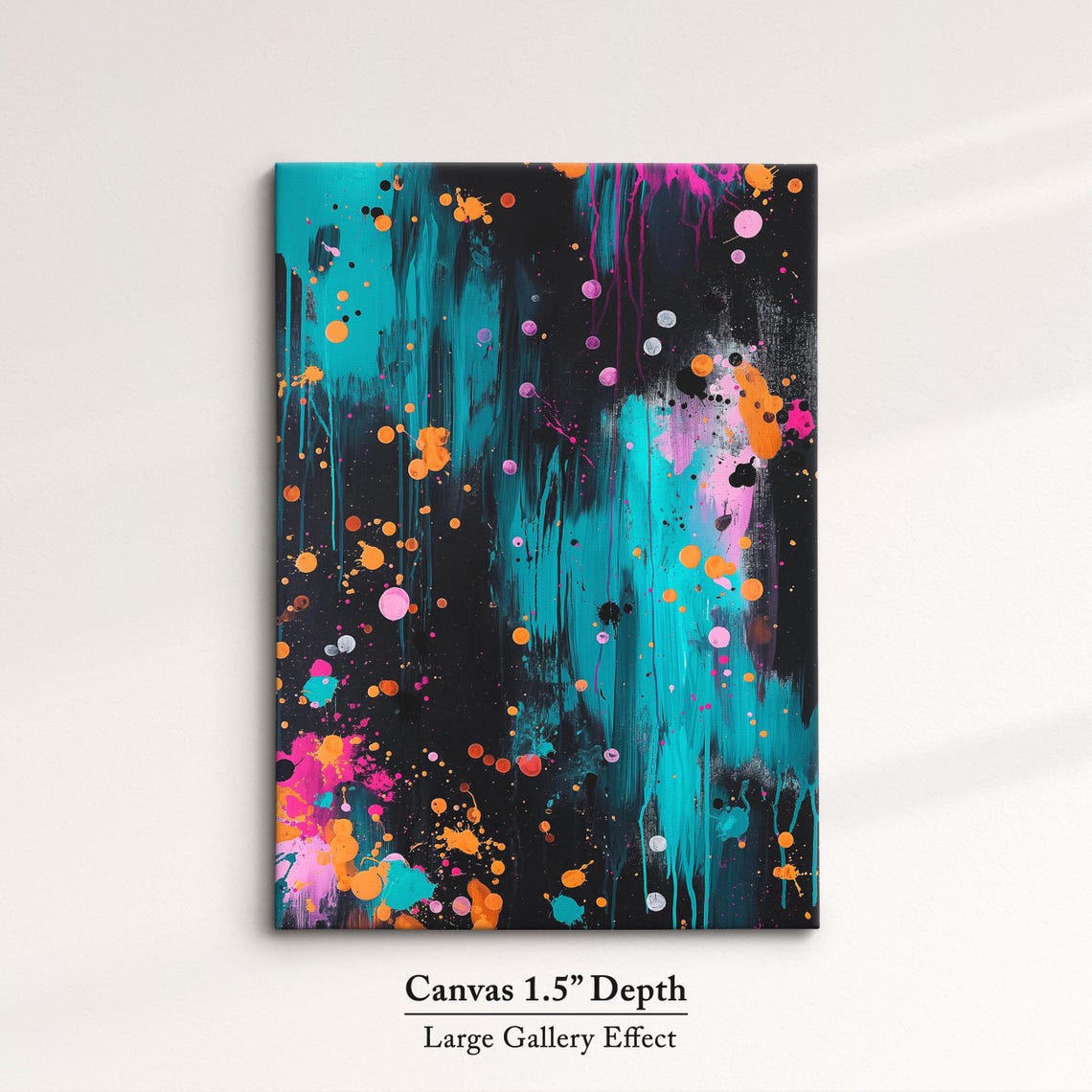 Colorful Abstract Heart Art Modern Love Inspired Wall Decor Bold Dripping Paint Design Vibrant Home Or Office Artwork - Image 3