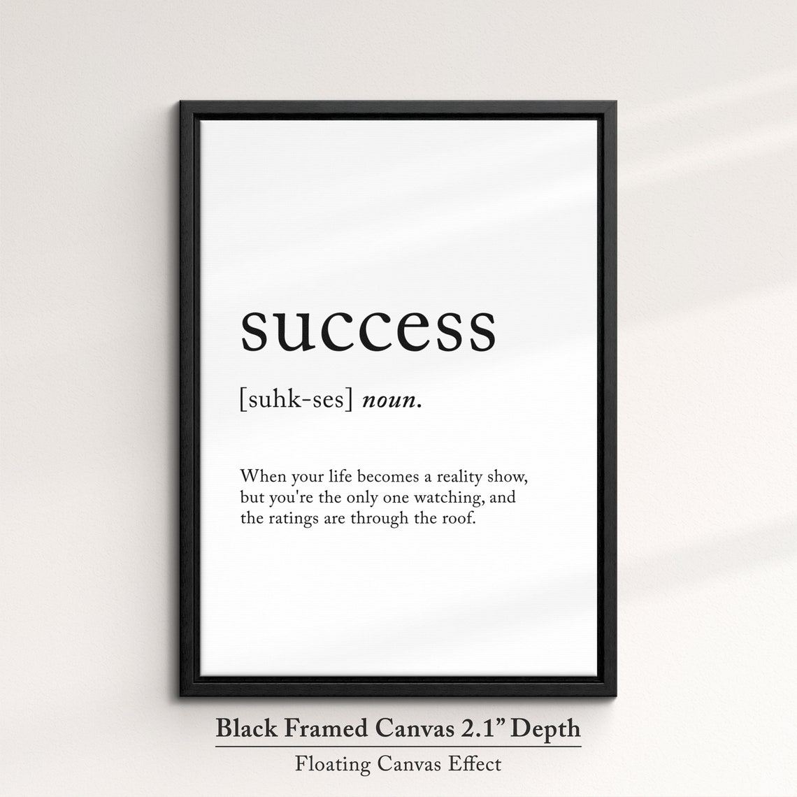 Success Funny Dictionary Definition Quote Minimalist Wall Art Poster - Image 2