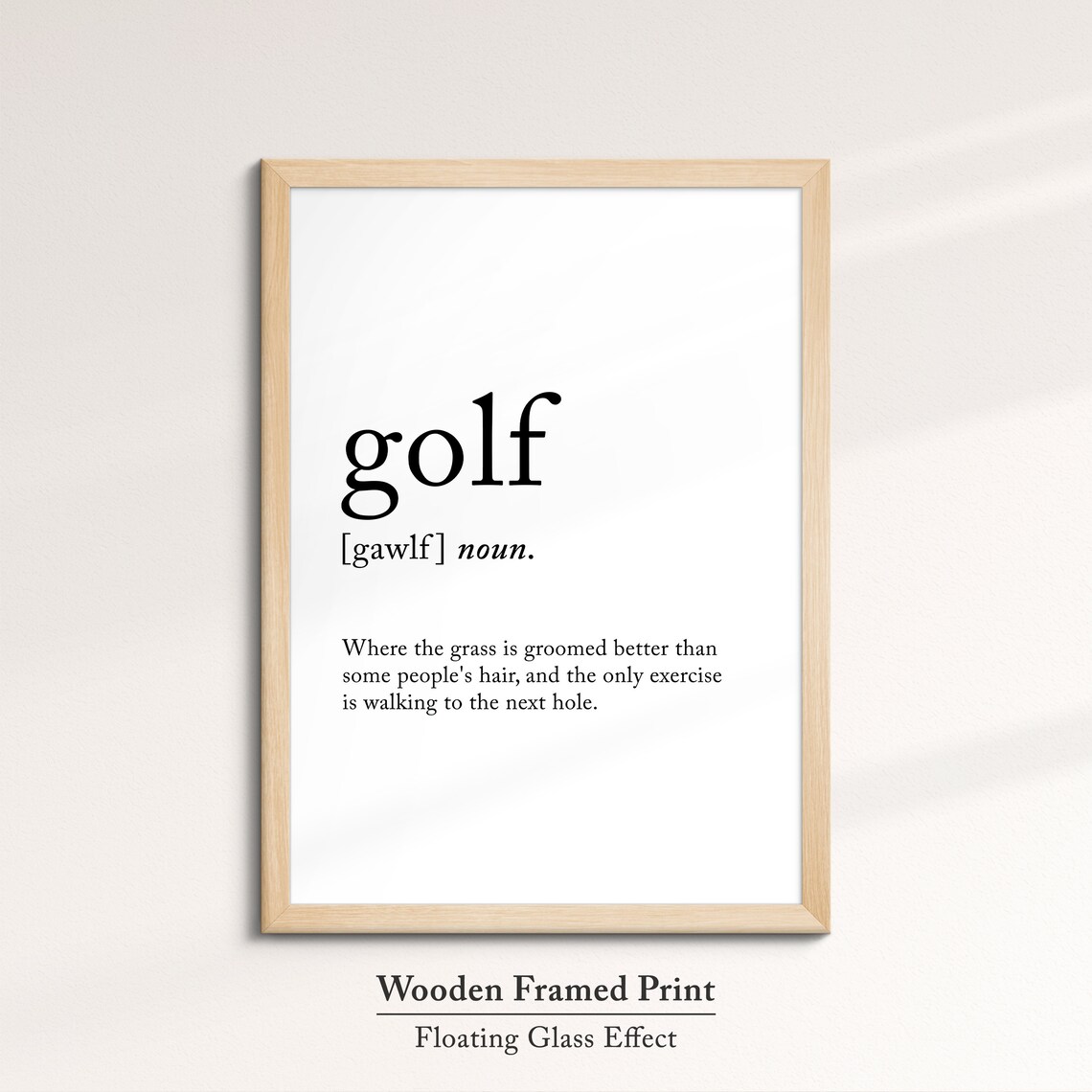 Golf Definition Dictionary Funny Sports Quote Minimalist Framed Print Framed Wall Art Poster Home Decor Interior Golf Gift - Image 6