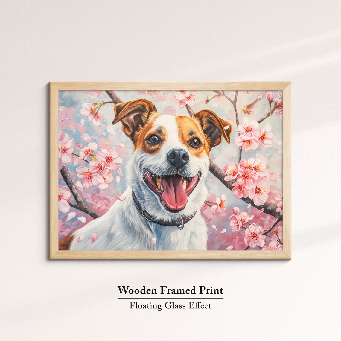 Happy Jack Russell Terrier In Cherry Blossoms Spring Dog Wall Poster - Image 6