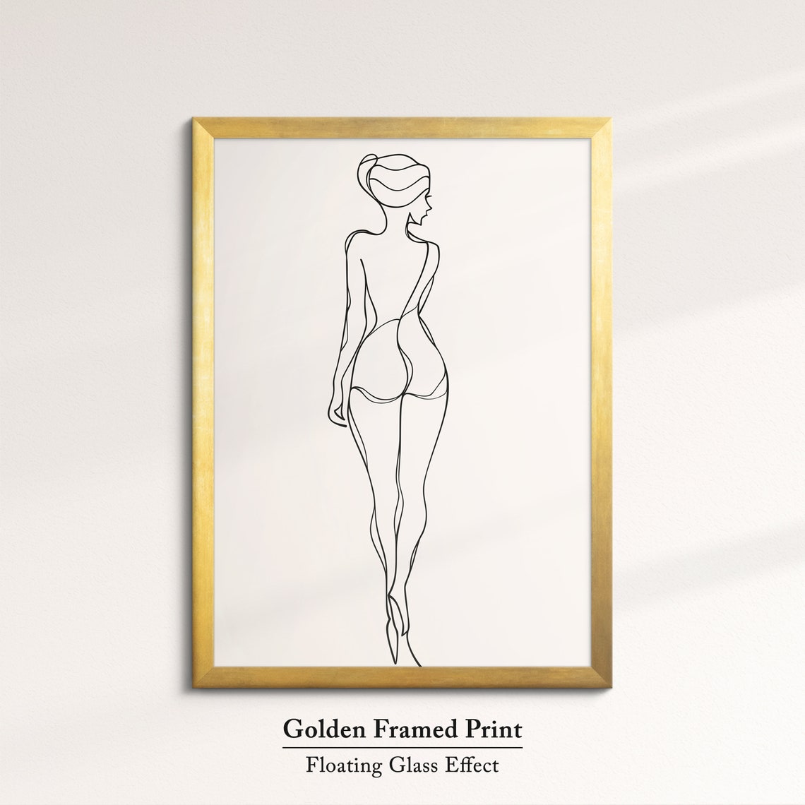 Woman Full Body Line Art Elegant Minimalist Nude Figure Wall Art - Image 5