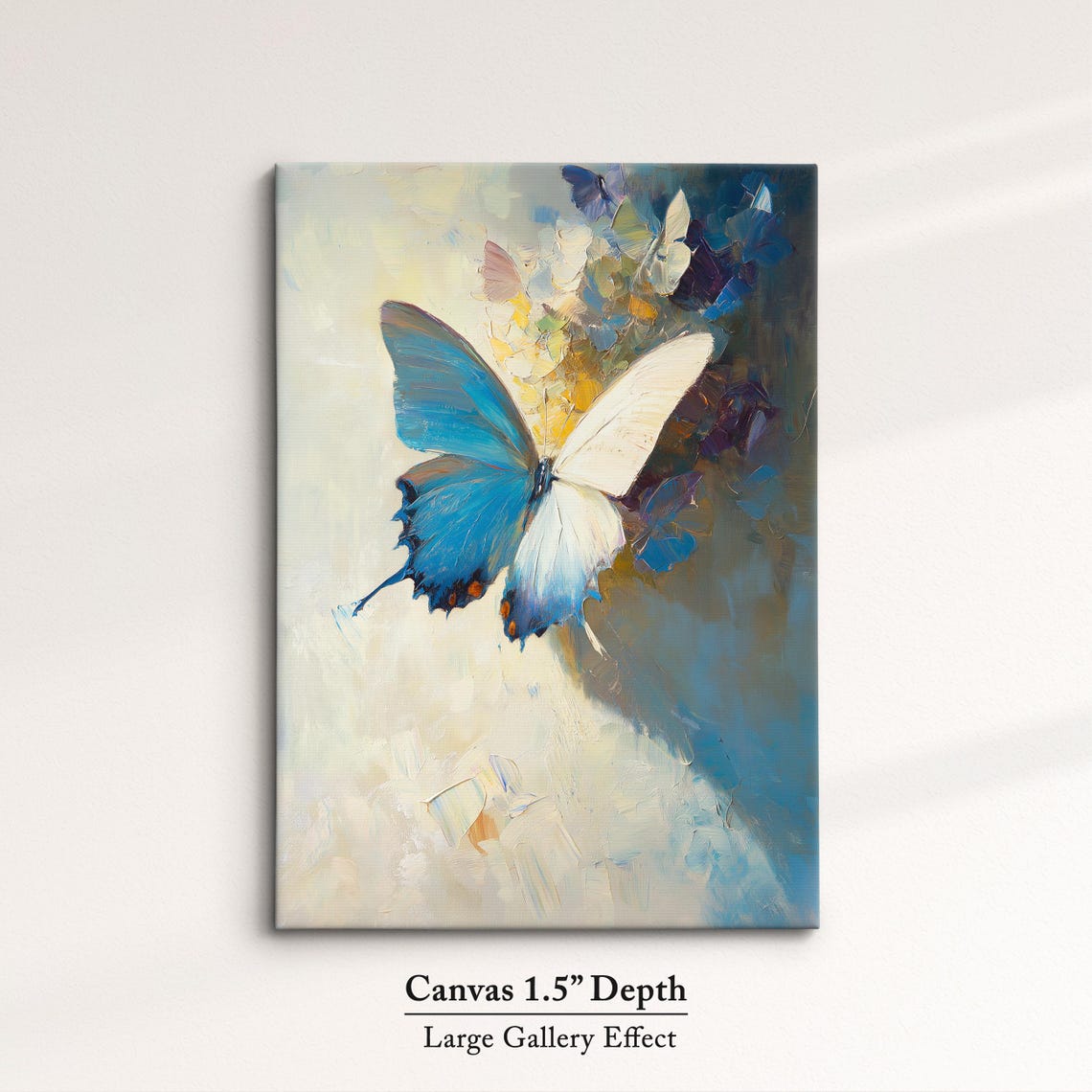 Colorful Butterfly Abstract Oil Painting Framed Print Framed Portrait Wall Art Poster Home Decor Interior Butterfly Lover Gift - Image 3