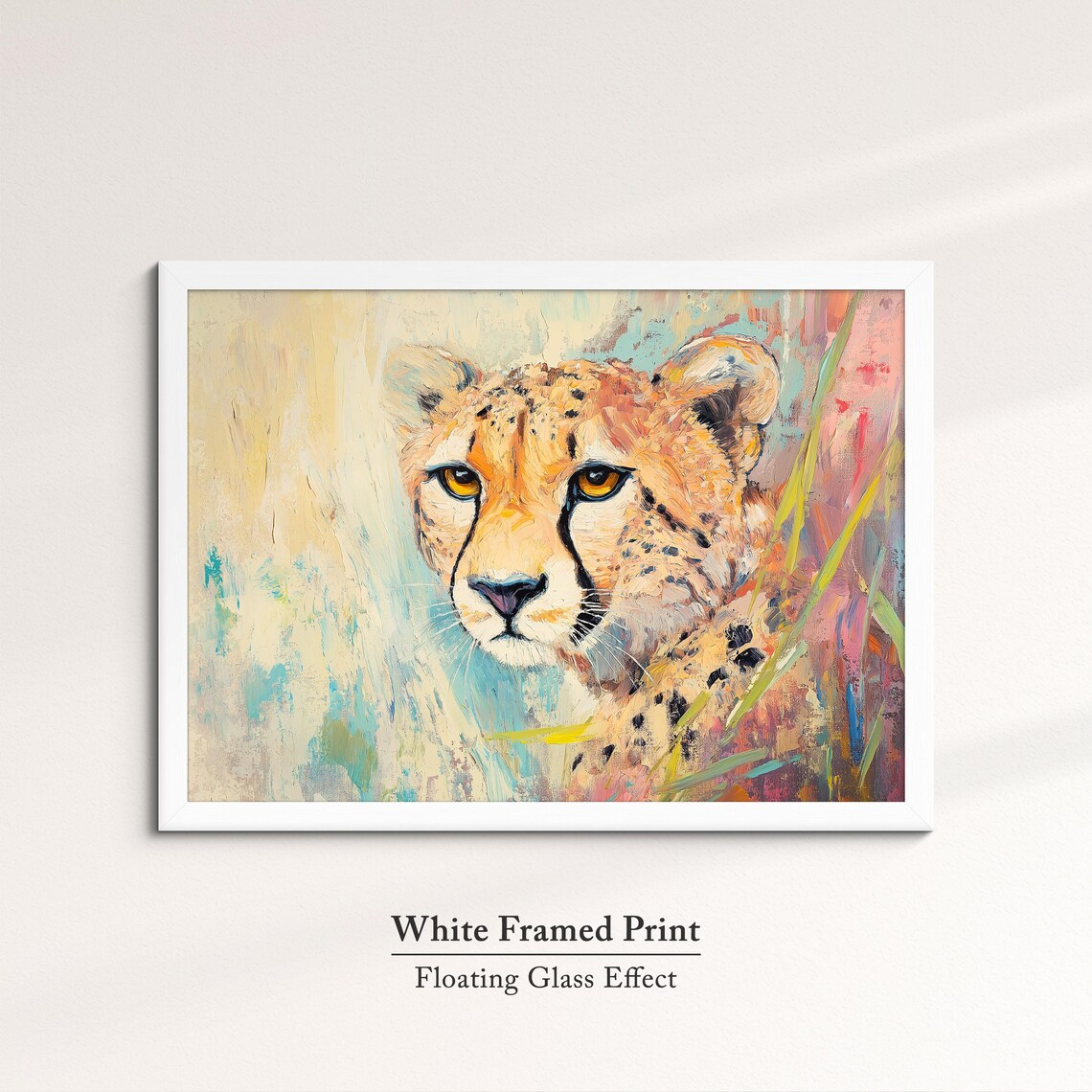 Cheetah Abstract Oil Painting Animal Wall Art Print - Image 7