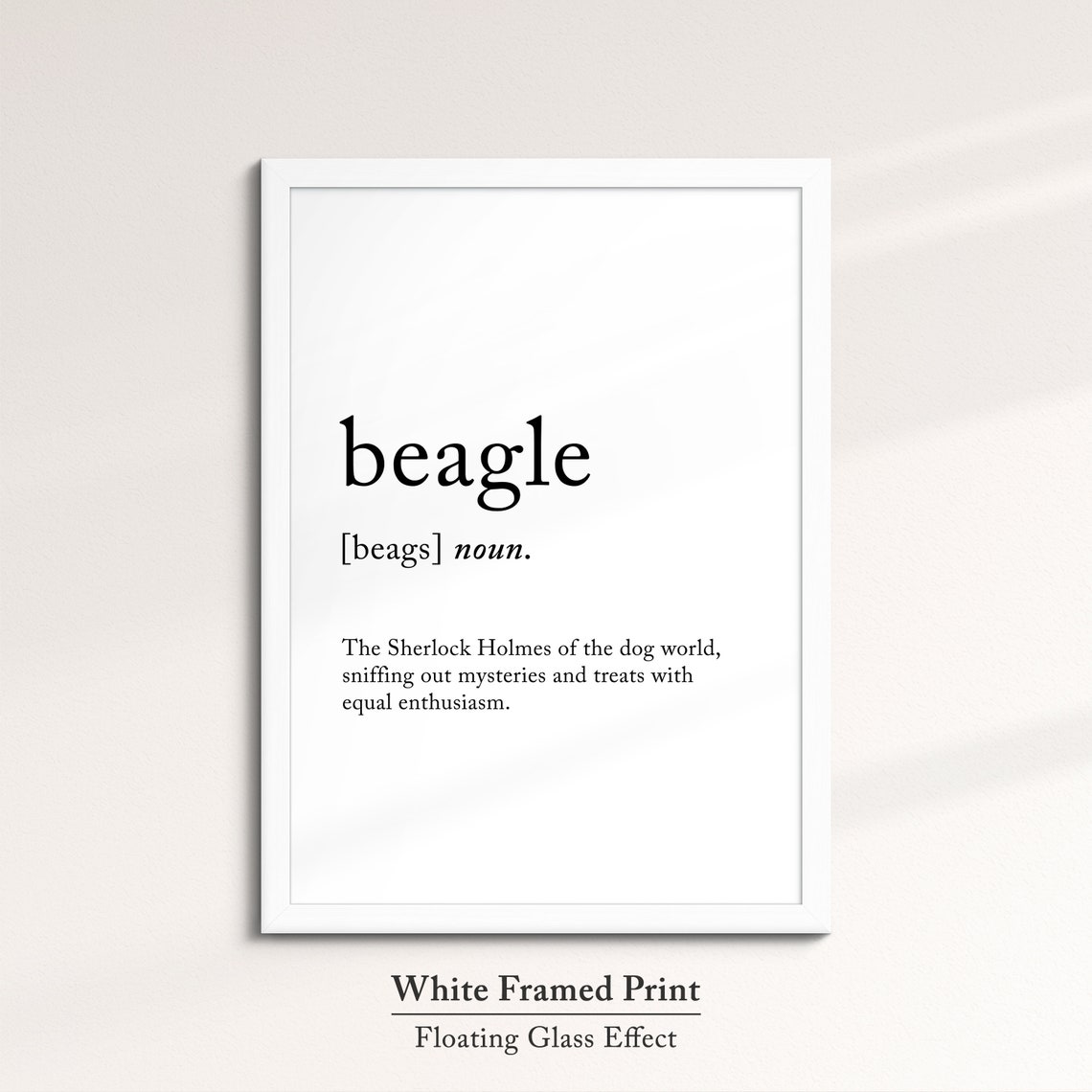 Beagle Funny Dictionary Definition Quote Minimalist Dog Breed Poster - Image 7