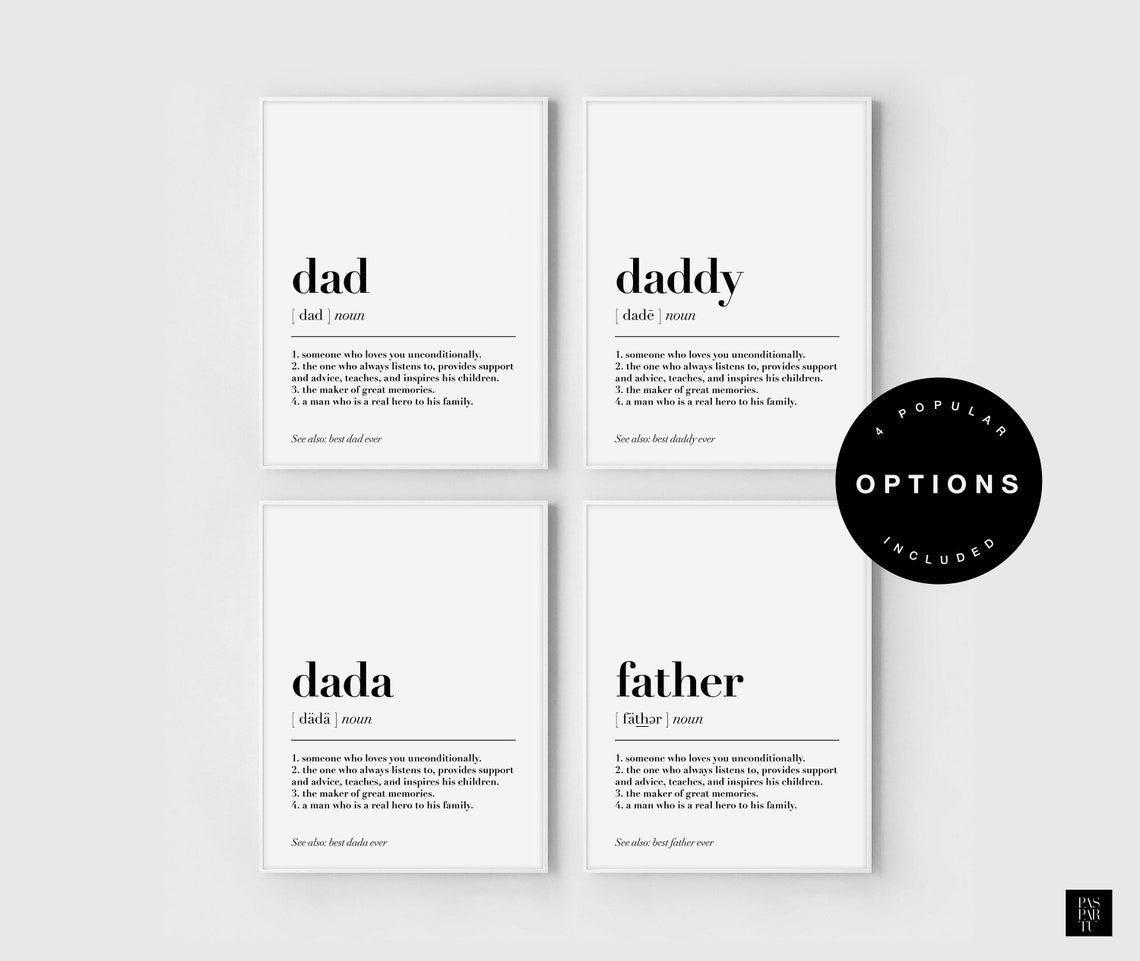 Gift For Dad Print Dad Definition Daddy Definition Dada Funny Definition Father Poster Photo Gift For Dad Fathers Day Gift - Image 5
