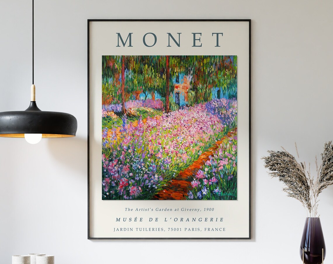 Claude Monet, The Artist's Garden Vintage Art Print - Image 3
