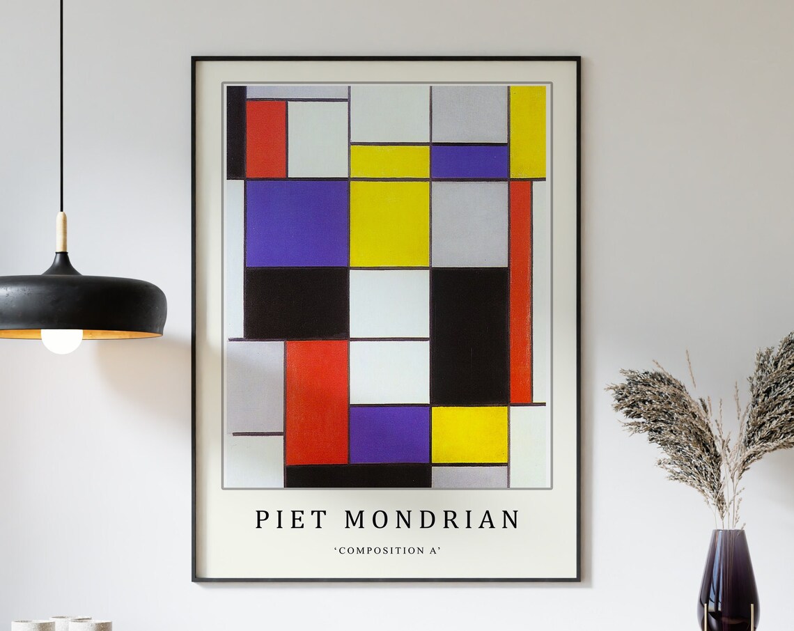 Piet Mondrian Composition Poster, Bauhaus Abstract Art - Image 3