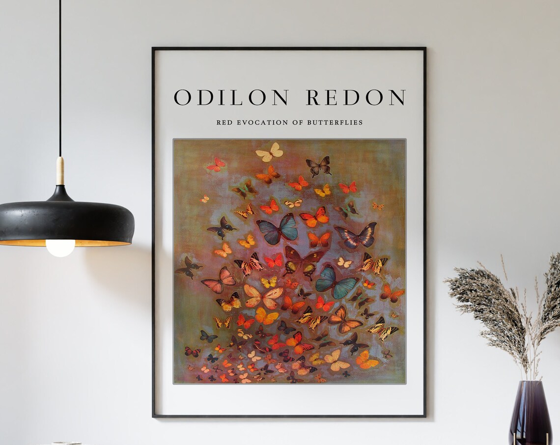 Odilon Redon Butterfly Floral Exhibition Poster - Image 3