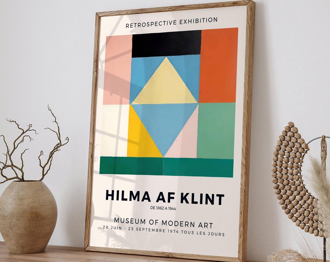 Hilma af Klint Retrospective Exhibition Geometric Abstract Print