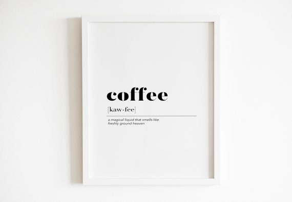 Coffee Definition Wall Art
