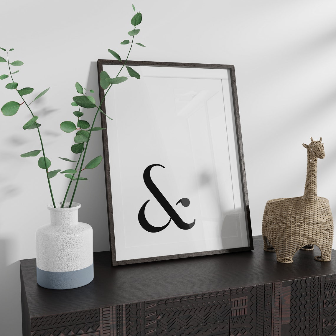 Elegant Ampersand Modern Serif Typography Symbol Decor Poster - Image 2