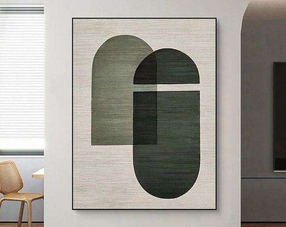 Green Wabi Sabi Wall Art Green Beige Abstract Textured Painting Beige Wall Art Minimalist Abstract Painting Neutral Wabi Sabi Wall Painting