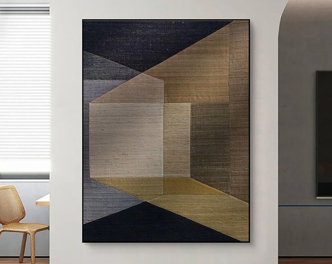 Neutral Wabi Sabi Wall Art Beige Brown Abstract Painting Neutral Wall Decor Boho Textured Wall Art Minimalist Painting Entrance Wall Art