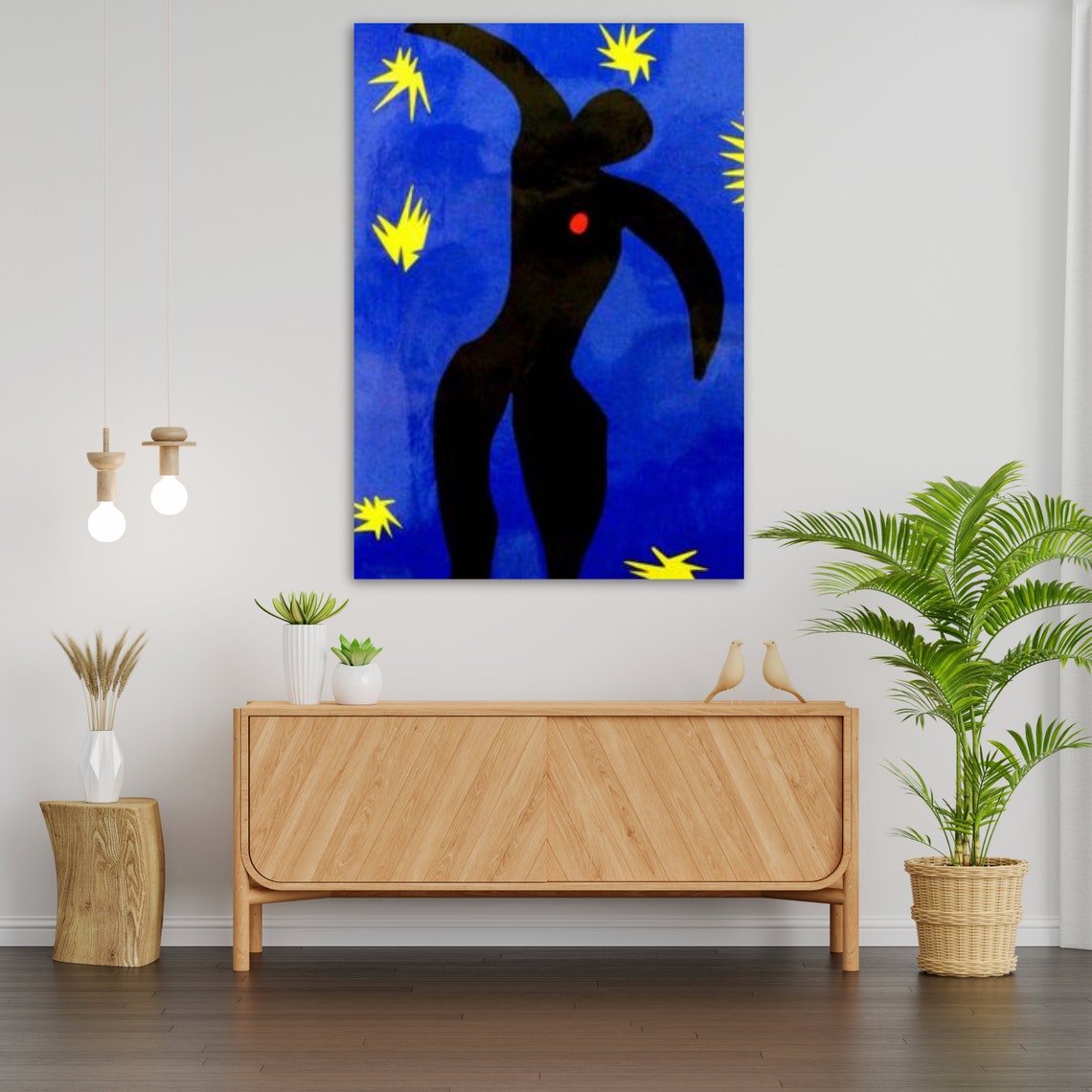 Matisse Icarus Falling Figure Blue Night Stars Cut Out Art Print - Image 3