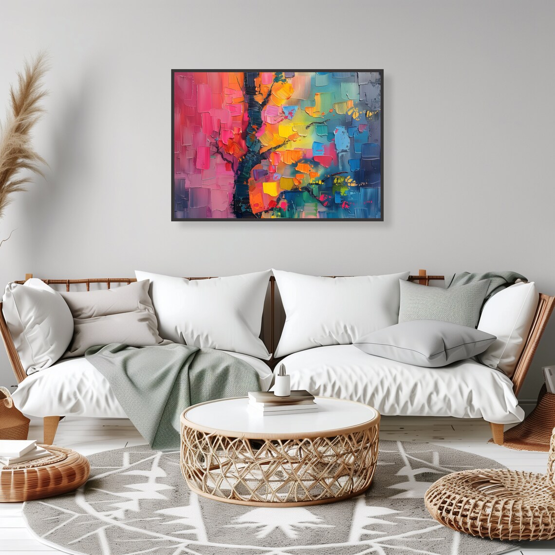 Abstract Vibrant Tree Art, Modern Nature Poster - Image 2