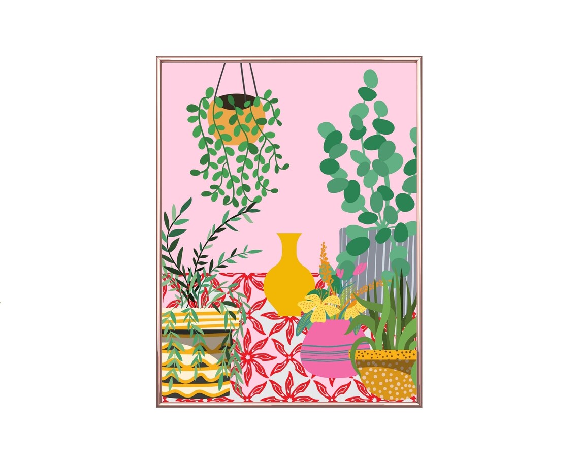 Botanical House Plants Boho Tropical Art Print - Image 2