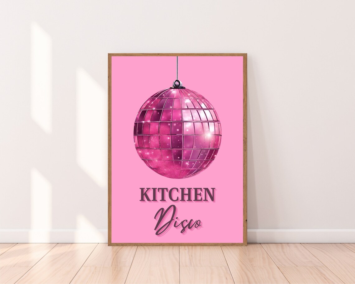 Kitchen Disco Poster Print, Retro Style Decor - Image 2