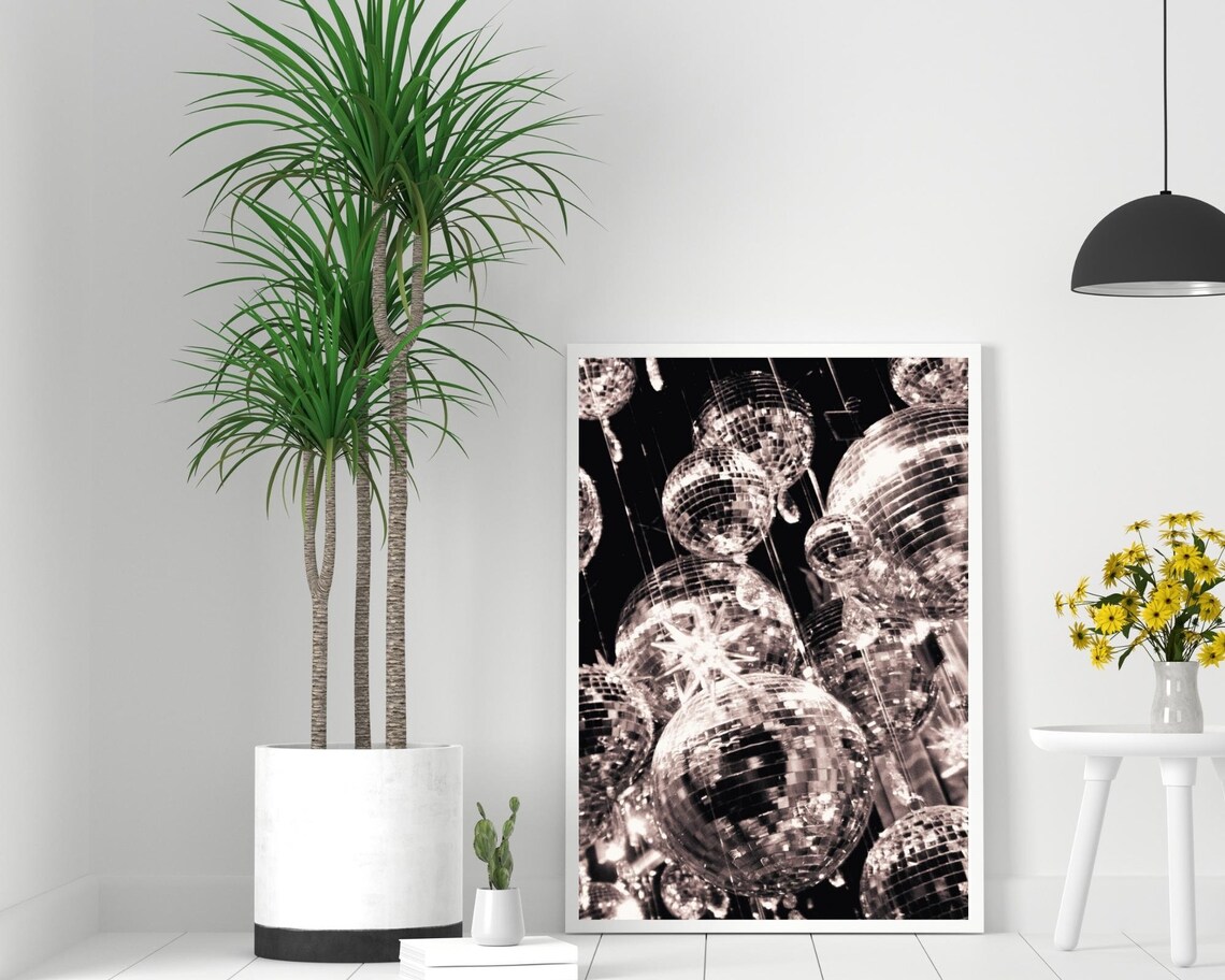 Funky Disco Ball Art Print, Retro 70s Music Poster - Image 3