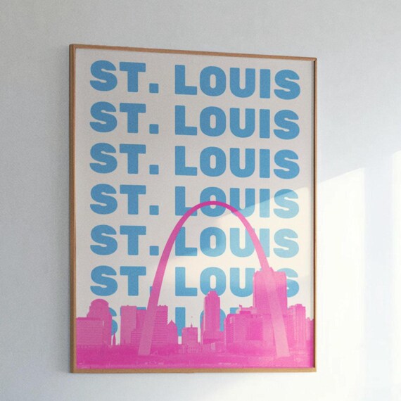 St. Louis, Missouri Skyline Travel Poster