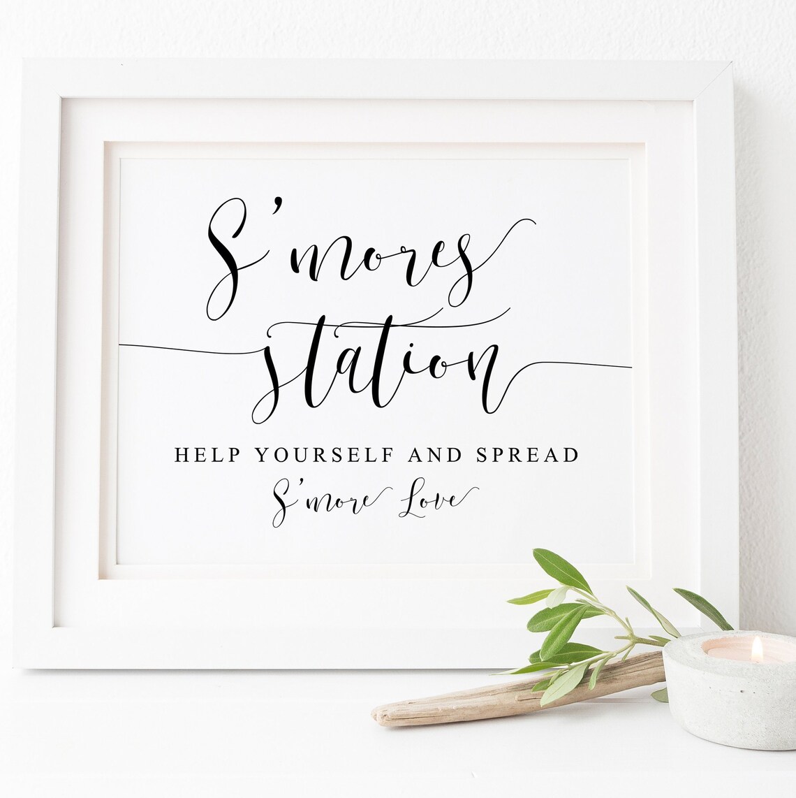 Smore Love Wedding Sign, S'mores Bar Art Print