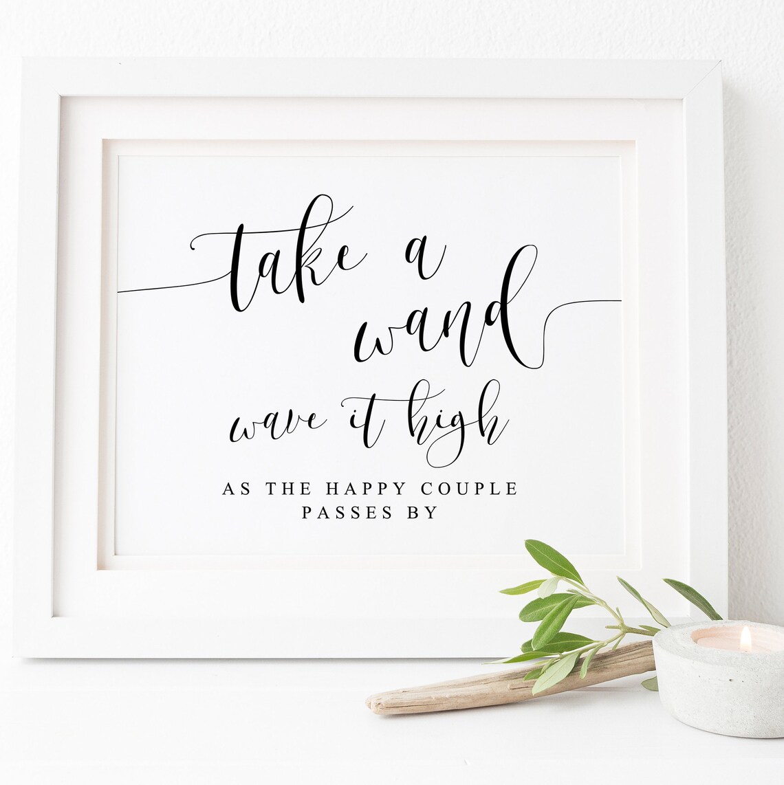 Wedding Wand Sign, Ribbon Ceremony Send-Off Print