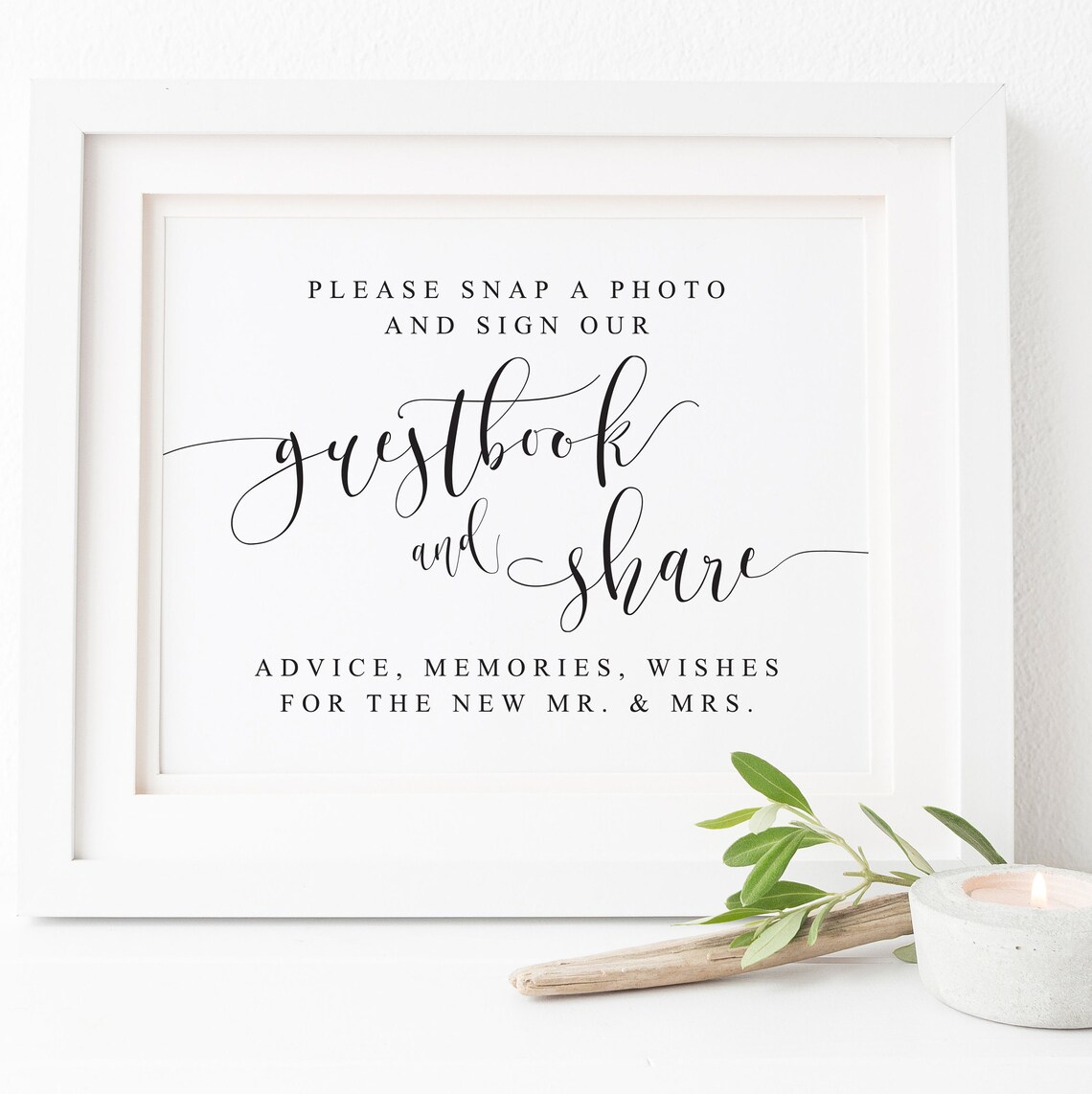 Please Sign Our Guestbook Wedding Sign, Table Print