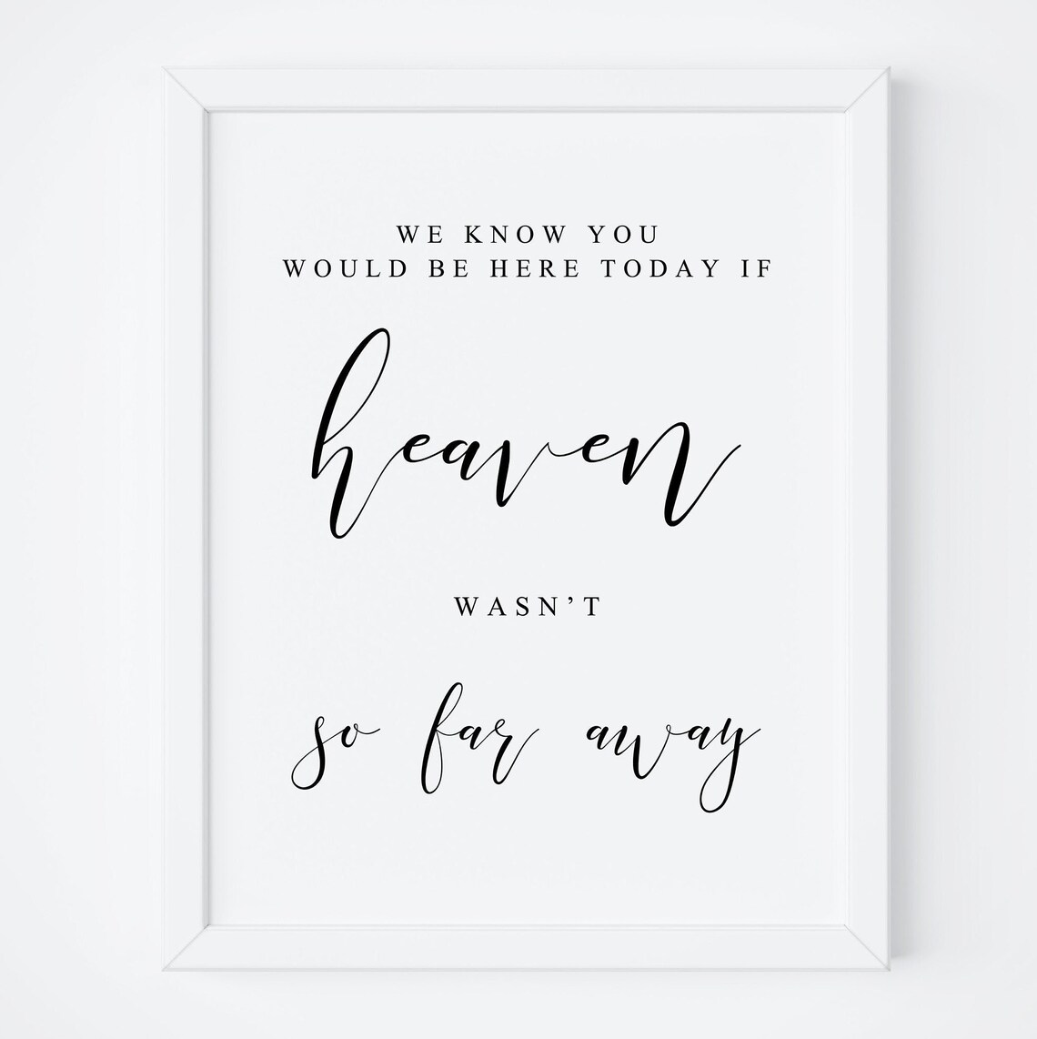 In Loving Memory Wedding Memorial Sign, Wall Art Print