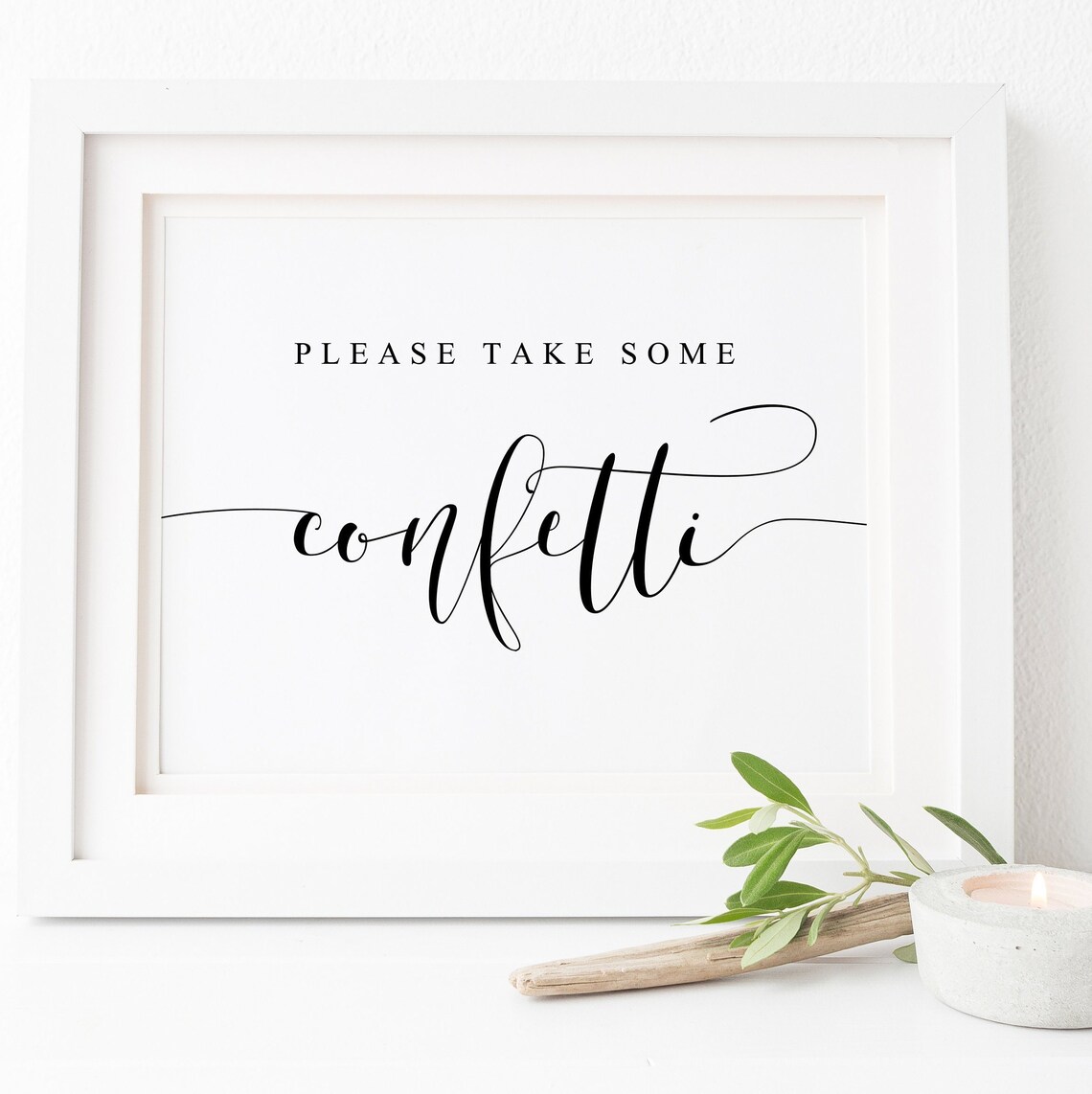Confetti Wedding Ceremony Print, Wedding Decor