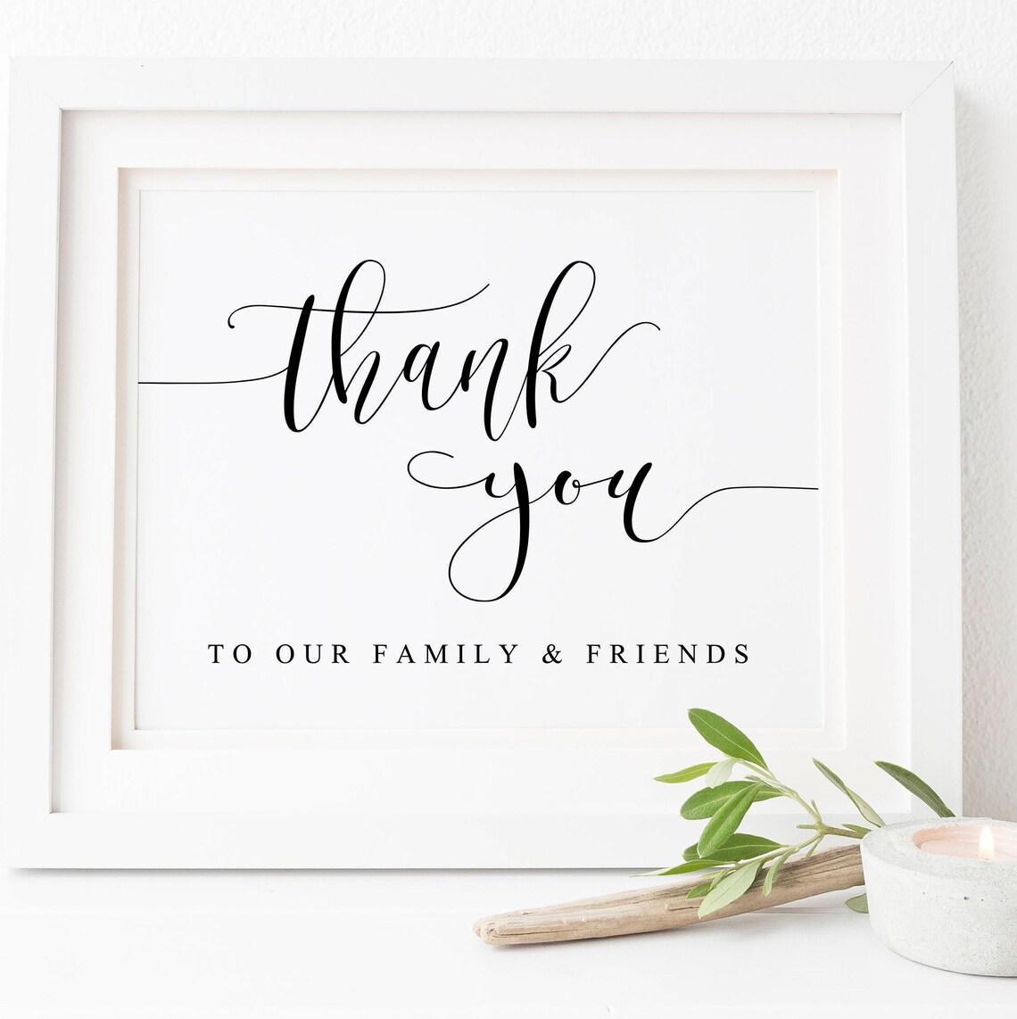 Thank You Wedding Sign, Wedding Decor Art Print