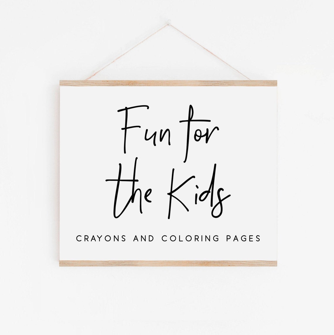 Fun for the Kids Wedding Sign Crayons and Coloring Pages Poster