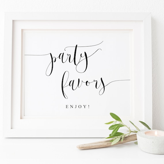 Wedding Party Favors Sign, Reception Wall Art Print