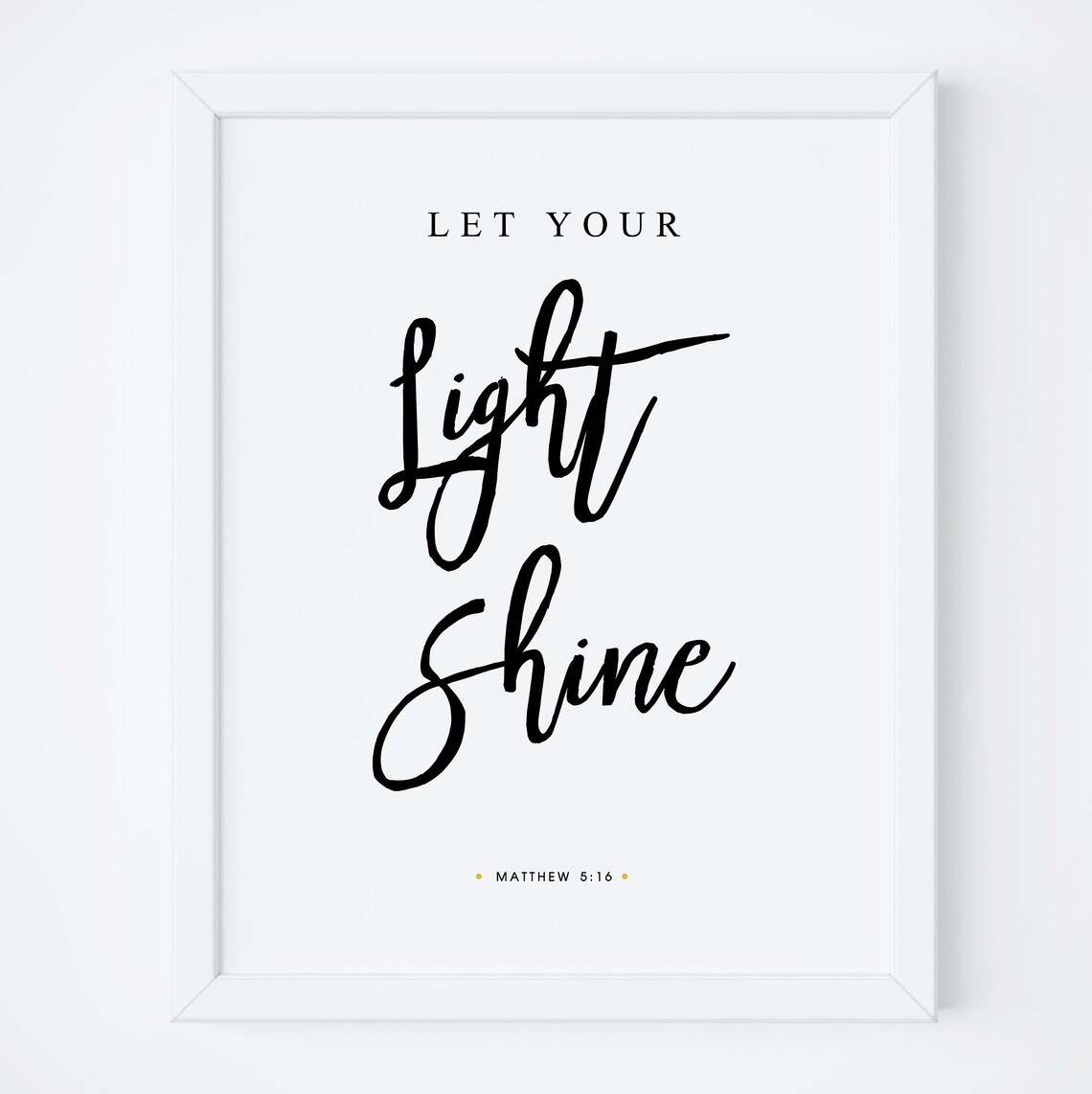 Let Your Light Shine Matthew 5:16 Scripture Print