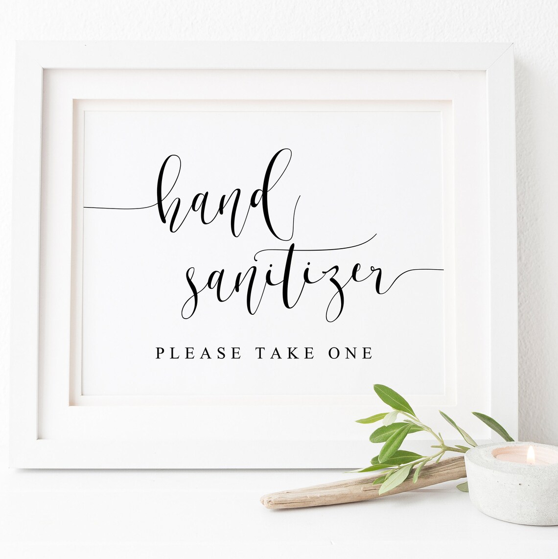 Hand Sanitizer Sign Wedding Reception Art Print