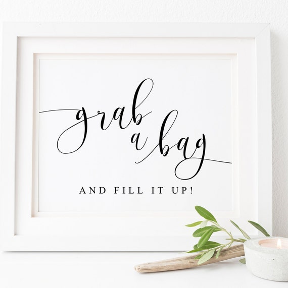 Grab A Bag Fill It Up Bar Sign Art Print