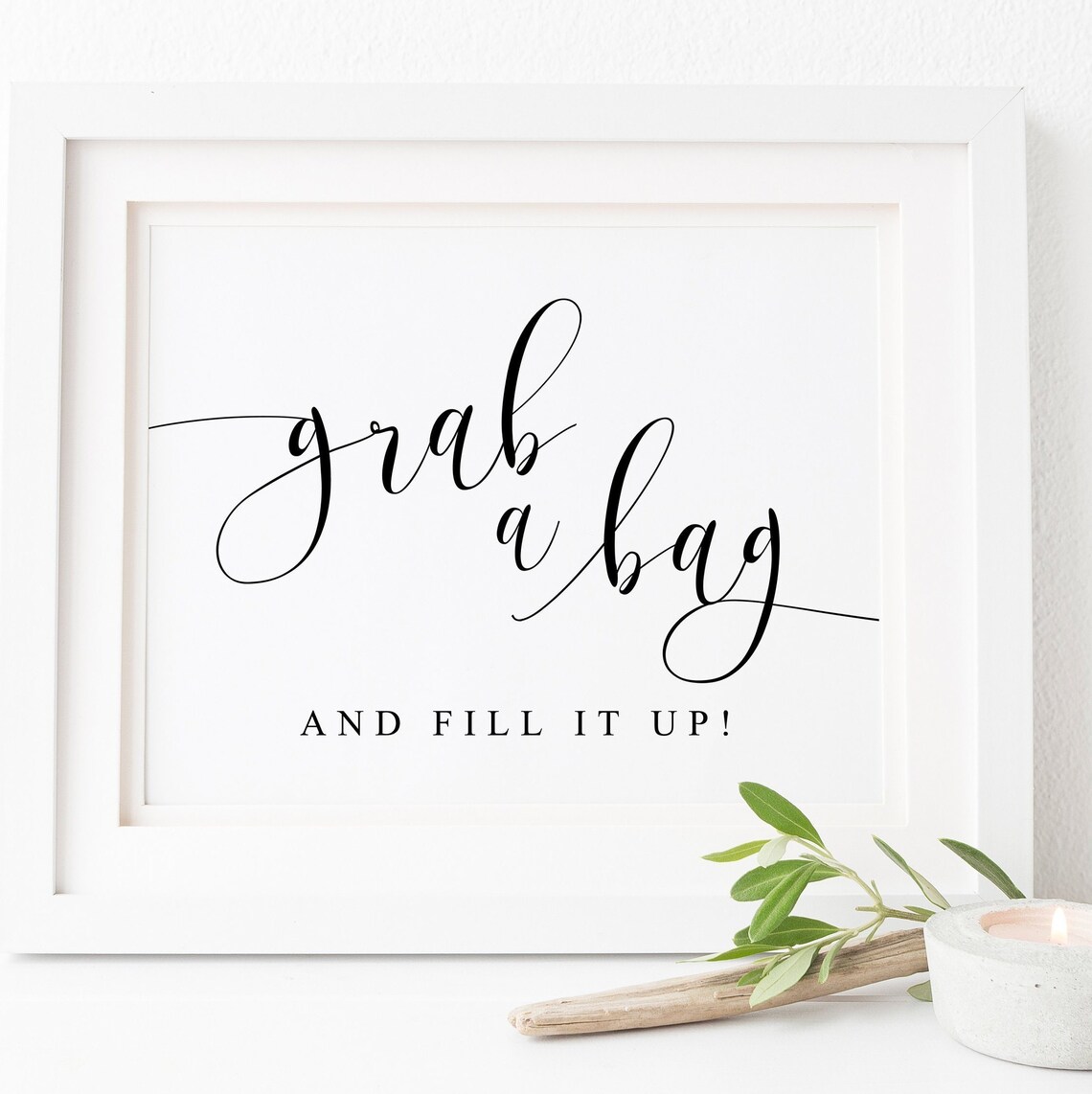 Grab A Bag Fill It Up Bar Sign Art Print