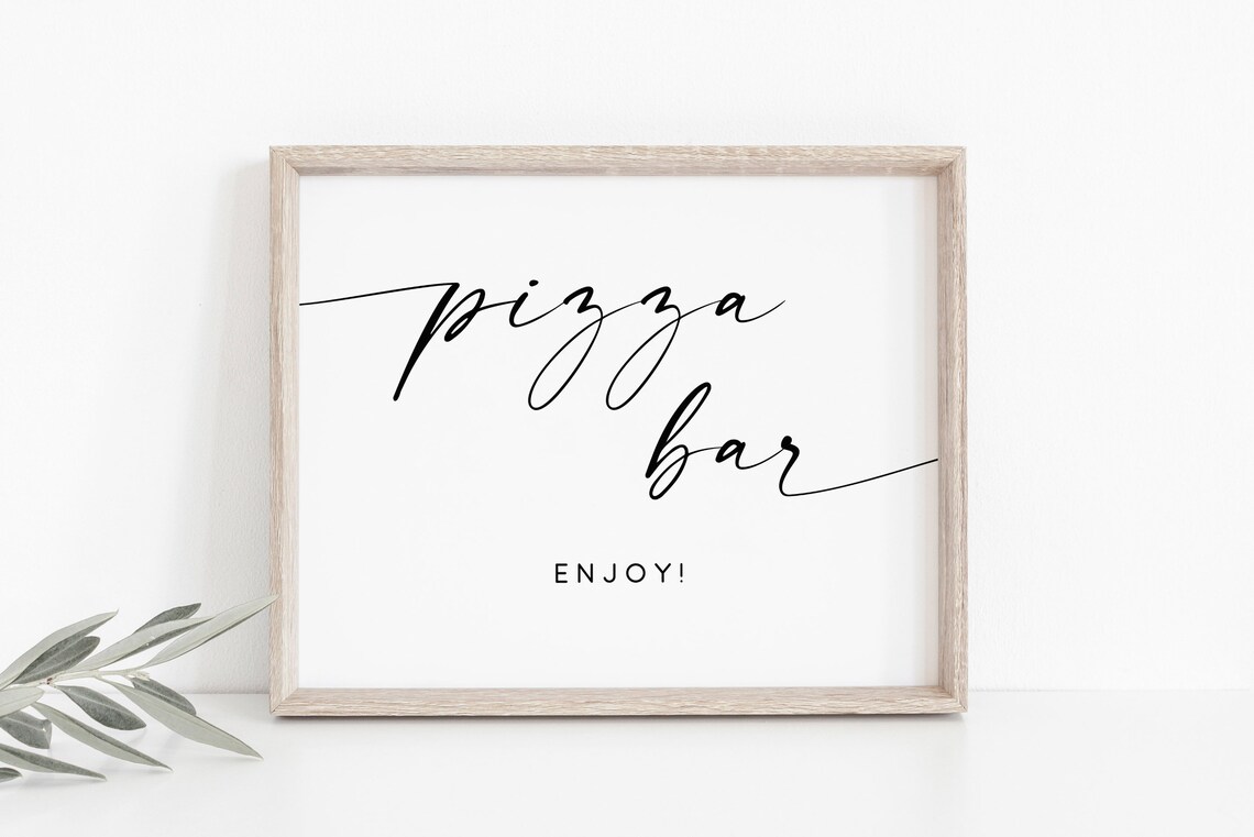 Pizza Bar Sign, Wedding Food Sign Art Print