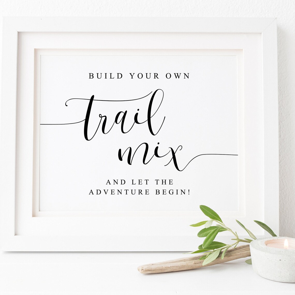 Trail Mix Bar Sign, Build Your Own Trail Mix