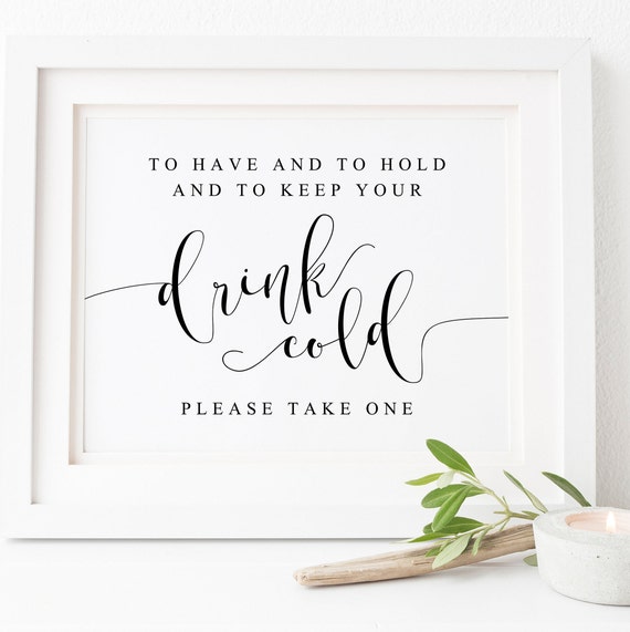 Wedding Bar Drink Sign, Bridal Shower Art Print