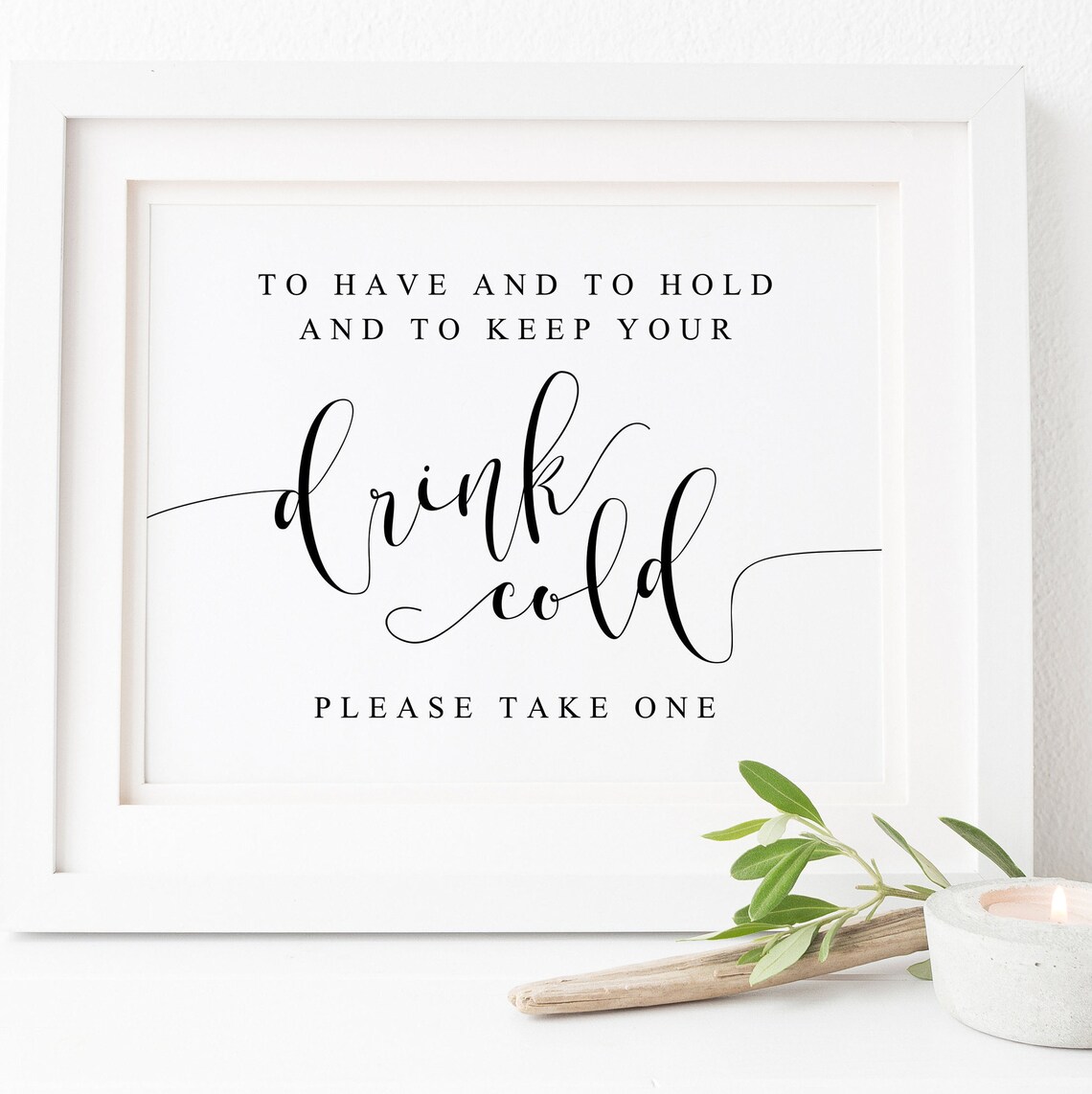 Wedding Bar Drink Sign, Bridal Shower Art Print