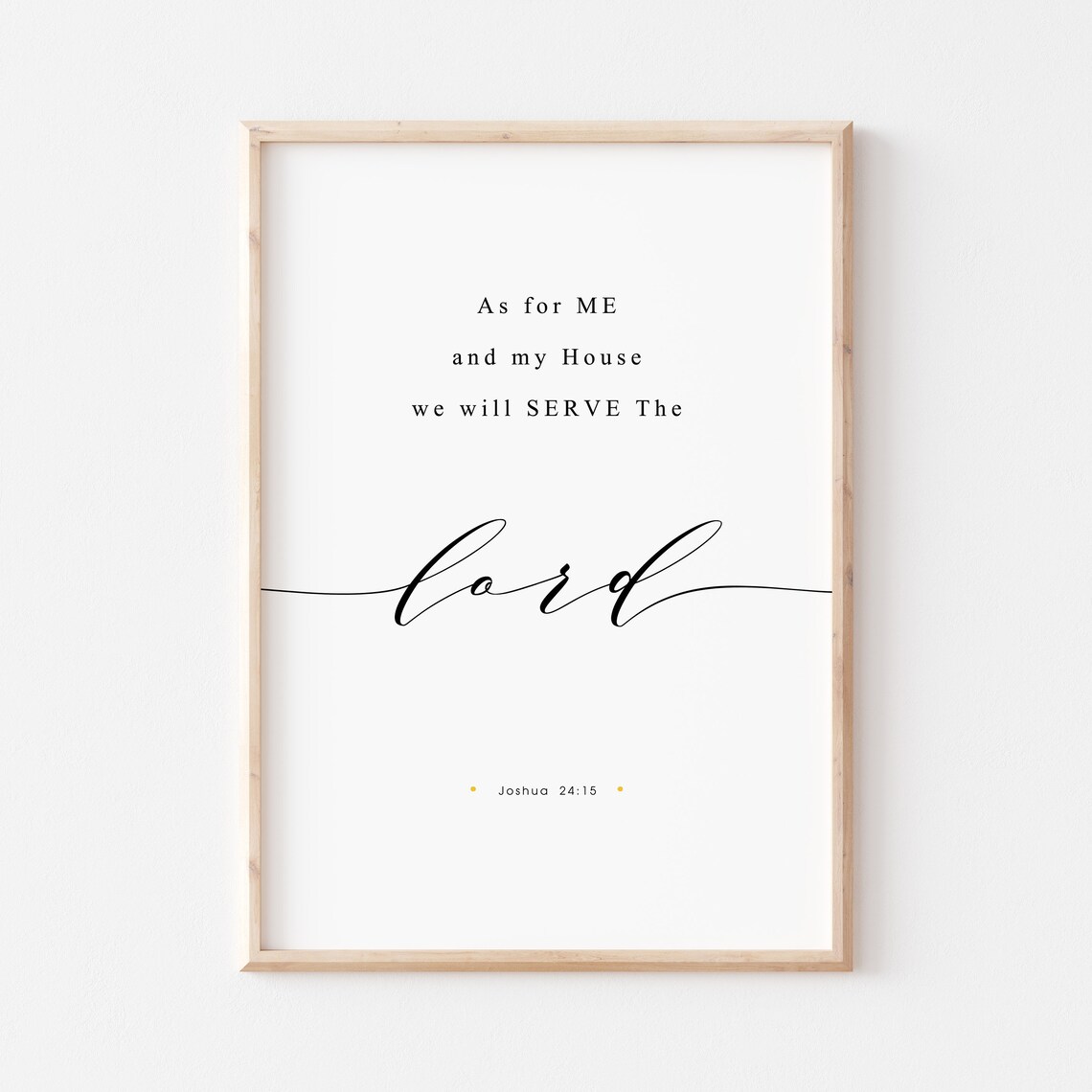As for Me and My House We Will Serve the Lord Bible Verse Poster