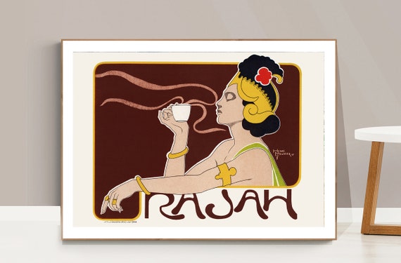 Cafe Rajah Vintage Fooddrink Poster Poster Paper Or Print Gift Idea Wall Decor