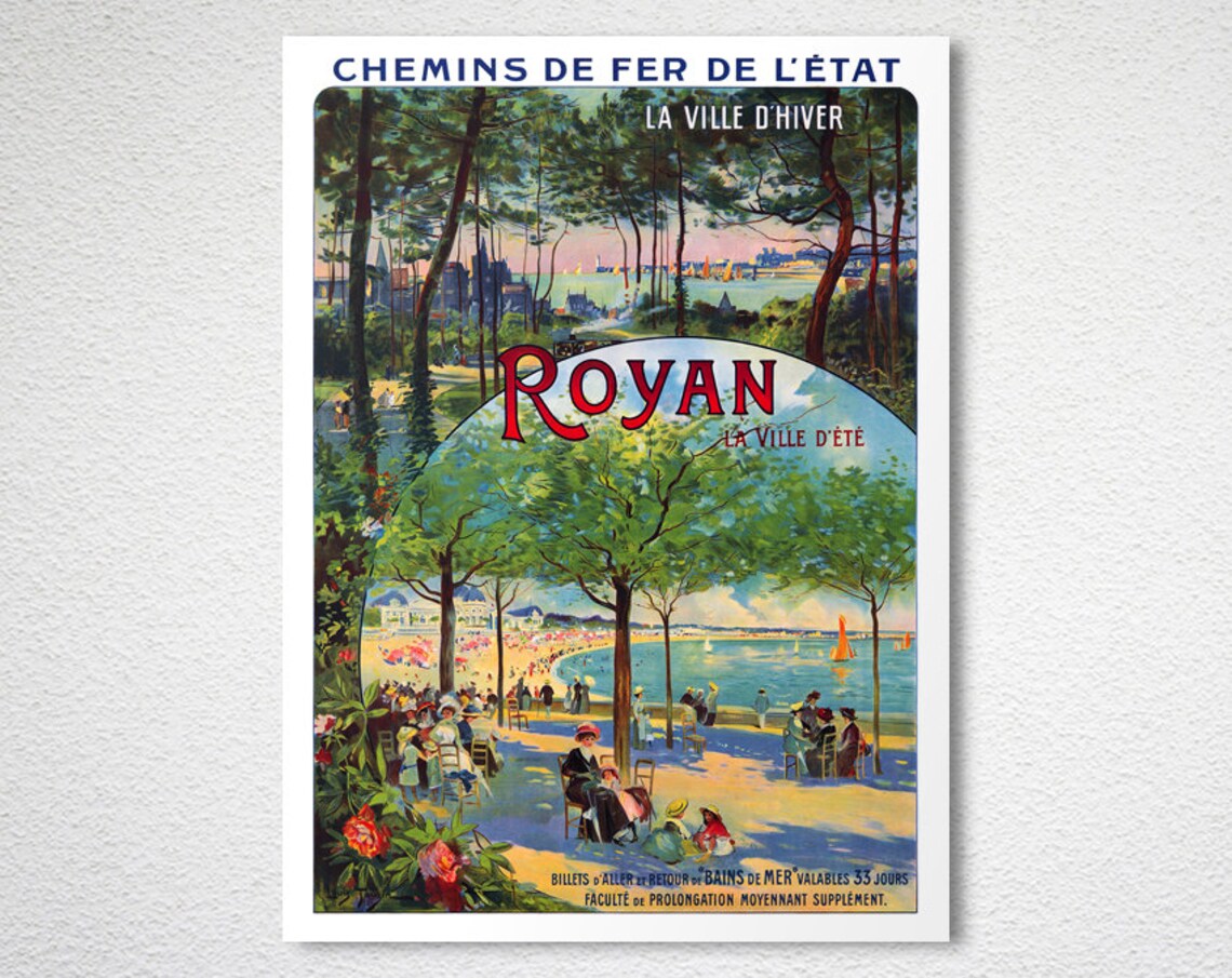 Royan La Ville d Ete French Atlantic Seaside Resort Vintage Poster - Image 2